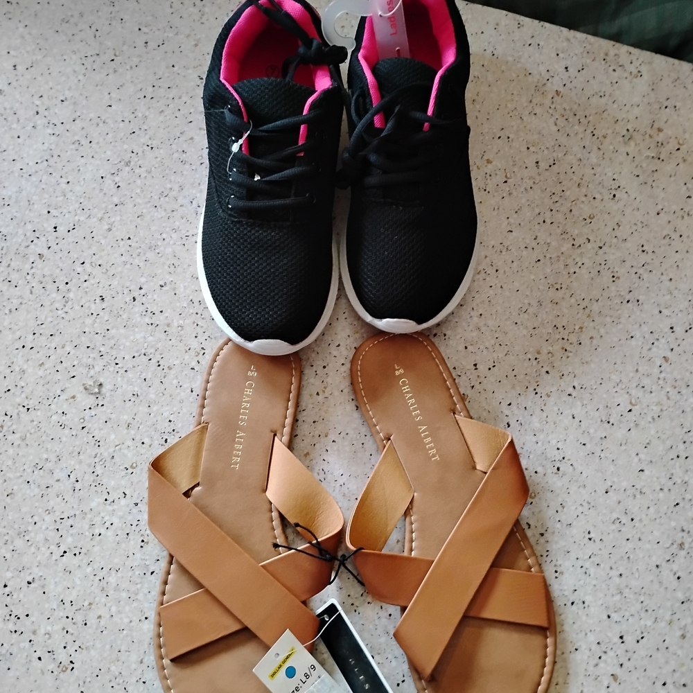 Black and Pink Women's Sneakers